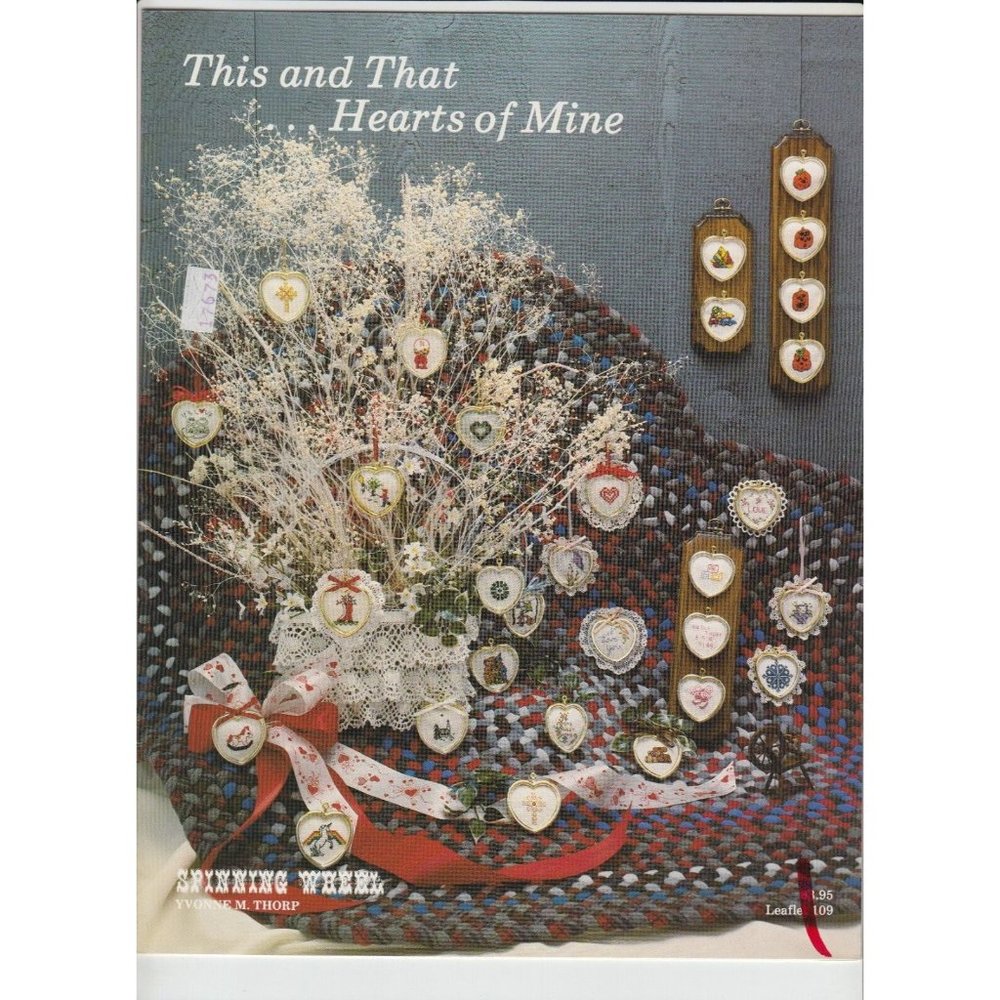Spinning Wheel This & That Hearts of Mine Cross Stitch Pattern Leaflet Miniature